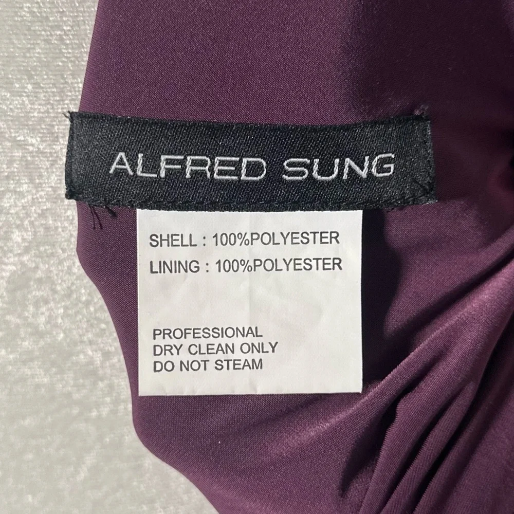 ALFRED SUNG Plum Wrap Maxi Dress - Picture 7 of 8